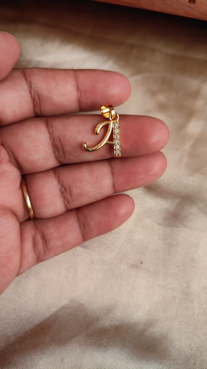 Alphabet Pendent -Gold Plated NS002