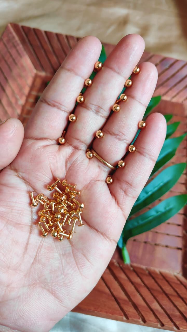 Gold Beads Earring