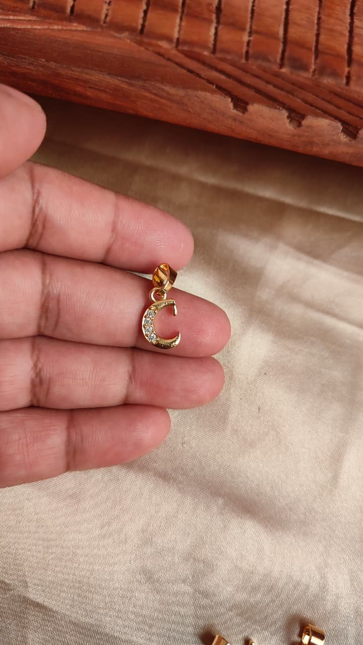 Alphabet C Pendent - Gold Plated (NS001)
